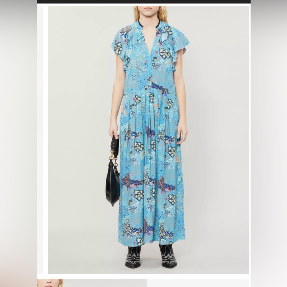 Zadig & Voltaire Ruskie Glam Rock dress. Blue patterned fabric Size XS